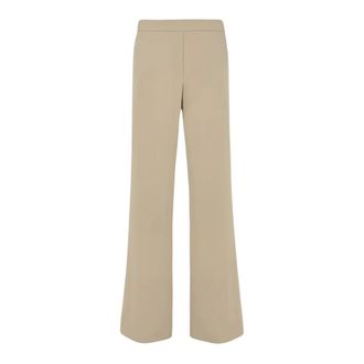 P.A.R.O.S.H. Wide Trousers, female, Beige, Size: XS Beige Palace Pant with Elastic Waist