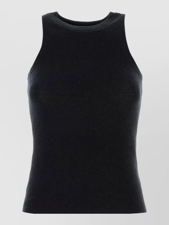 Co cashmere tank top ribbed round neck