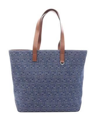 Fendi 2000-2010 medium Jacquard FF Shopping Bag shopper - Blauw