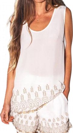 Tolani Vicki Tunic Top In White