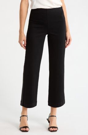 Frank & Eileen Westport Ankle Wide Leg Pants in Black Tuxedo at Nordstrom, Size 00