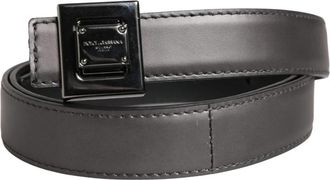 Dolce & Gabbana Prachtige Riem - Heren - Riemen - Grijs - ONE Size - Leer - Accessoires