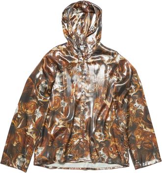 Acne Studios Multicolor Heren Dierenprint Jas - Dames - Regenjassen - Bruin - L - Polyester - Jassen
