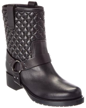 Valentino Vlogo Signature Quilted Leather Biker Boot