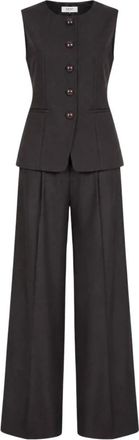 Emme Di Marella Kostuumbroek - Dames - Bodywarmers - Bruin - M - Polyester - Jassen