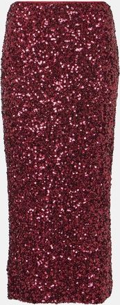 Rotate Sequined midi skirt