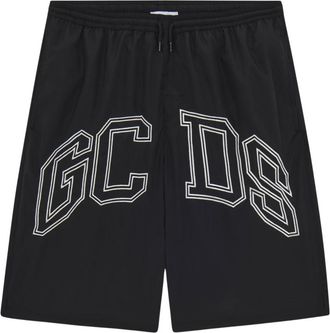 GCDS Lang badpak met maxi logo - Heren - Strandmode - Zwart - XL - Badmode