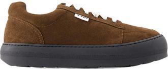 Sunnei Mens Sneakers Dreamy Leather Chocolate Black Shoes