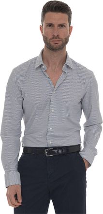 BOSS Camicia classica da uomo P-HANK-S-KENT Bianco-blu BOSS Uomo