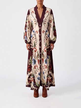 Farm Rio Abito chemisier lungo Millena in cotone con stampa paisley