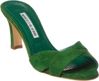 Manolo Blahnik Siemu 70 Suede Sandal