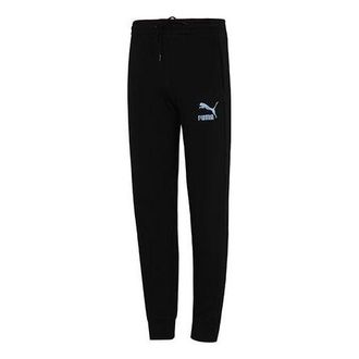 Puma Iconic T7 Logo Printing Bundle Feet Sports Pants Black 531381-95