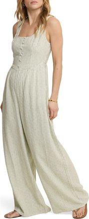 Nobody's Child Cora Stripe Jumpsuit in Green at Nordstrom, Size 12