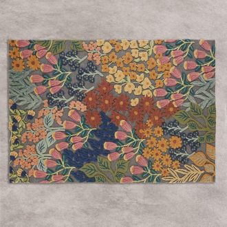 Maisons du monde Alfombra de lana con flores en relieve 160x230 cm
