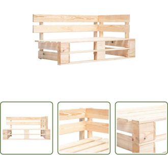 vidaXL vidaXL Panca in legno - Panca Angolare da Giardino su Pallet in Legno