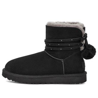 UGG (WMNS) UGG Mini Bailey Bow Pom Black 1125382-BLK