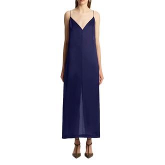 Khaite Maxi Dresses, female, Blue, Size: S Tulula Dress