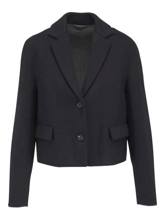 Brunello Cucinelli notched-lapel two-button jacket - Blauw