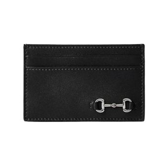 Gucci Card Case with Horsebit - female - Gucci - Wallets & Cardholders - Black - ONE SIZE - Accessories