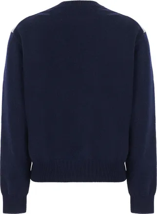 Dunst Argyle Wool Sweater - Navy