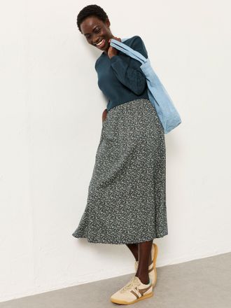 Fat Face FatFace Nia Blue Ditsy Regular 2in1 Midi Dress