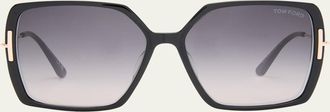 Tom Ford Joanna Mixed-Media Butterfly Sunglasses