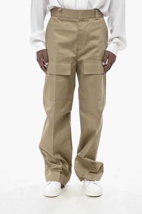 Gucci Pantaloni Cargo in Cotone con Abbottonatura Nascosta Gucci