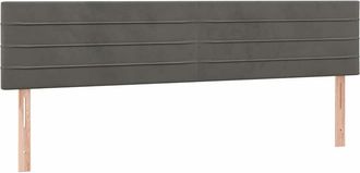 vidaXL Cabecero Con Led De Terciopelo Gris Oscuro 180x5x78/88 Cm Vidaxl
