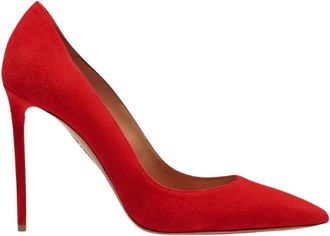 Aquazzura Purist Pump 105 - Dames - Pumps - Rood - 41 EU - Leer - Schoenen