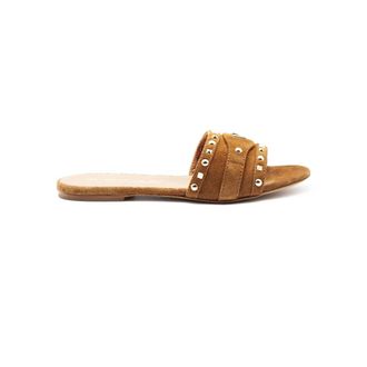 Via Roma 15 Sliders, female, Brown, Size: 10 US Low Suede Slippers