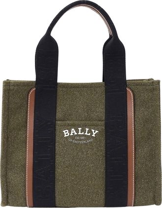 Bally Canvas Handbag Tote Bag (Pre-Owned)