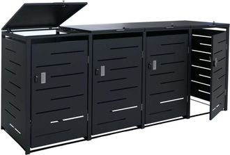 Hhg Revestimiento Para Contenedores De Basura De 4 Unidades Hhg-017b, Caja Para Contenedores De Basura, Cubierta Para Contenedores De Basura, 117 X 265 X 