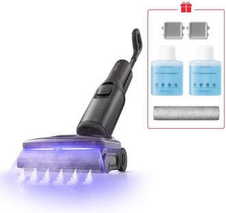 Roborock F25 Steam Set- Aspirapolvere Lavapavimenti Senza Fili Vaporflow 180&deg;c& Flatreach 2.0 25000 Pa Stazione Auto-pulizia 95&deg;c Autonomia 80min 1l Nero