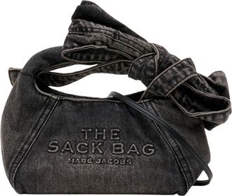 Marc Jacobs Womens Denim Cotton Shoulder Bag Black