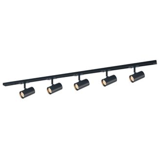 Netlighting Marvi Modern 5 Light Ceiling Spotlight Bar GU10 in Black