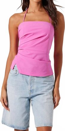 Astr Mel Halter Neck Top In Pink