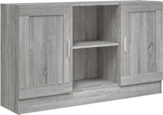 vidaXL Aparador De Madera Contrachapada Gris Sonoma 120x30,5x70 Cm Vidaxl