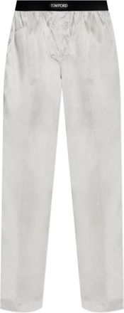 Tom Ford Zijden pyjamabroek - Heren - Pyjama - Grijs - XS - Nachtkleding