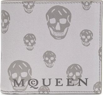 Alexander McQueen skull-print wallet - Grijs