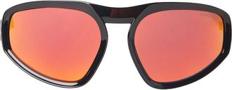 Moncler Pentagra Geometric Zonnebrillen - Heren - Zonnebrillen - Zwart - ONE Size - Accessoires