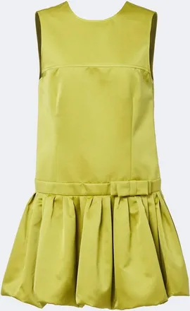 Plan C Bow-detail satin minidress
