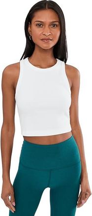 Beyond Yoga Garment Dye Rib Cropped Tank Top Womens Workout Washed White : XS, Cotton/Spandex
