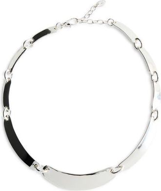Mango Linked Plate Necklace in Silver at Nordstrom