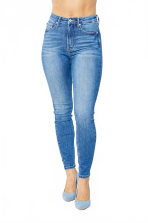 Judy Blue High Waist Tummy Control Classic Skinny Jeans In Medium Wash