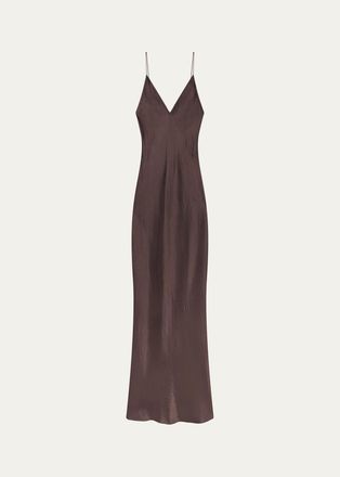 Frame Denim The Textured Satin Maxi Dress