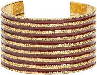 Karine Sultan Espresso Cuff Bracelet in Gold at Nordstrom