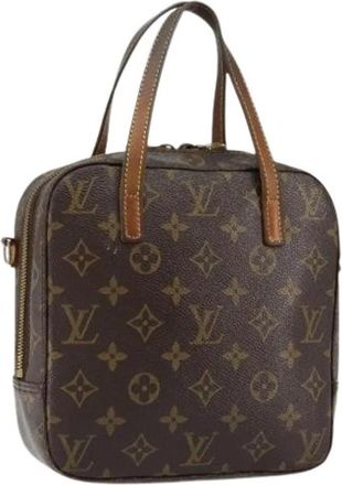 Louis Vuitton Pre-owned Spontini Handtas - Dames - Vintage Handtas - Bruin - ONE Size - Leer - Vintage