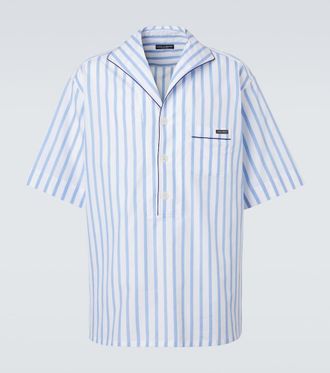 Dolce & Gabbana Striped cotton and silk poplin shirt