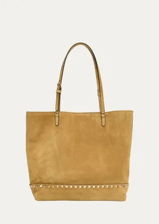 Valentino Garavani Medium Rockstud Suede Tote Bag