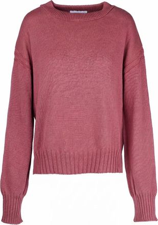 Alpha Studio Round-neck Knitwear, female, Pink, Size: M Round-neck Knitwear